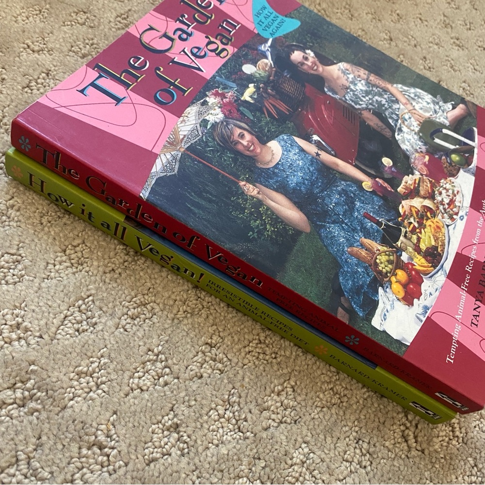 Books, Two (2) Cookbooks Bundle All Vegan! by Tanya Barnard & Sarah Kramer